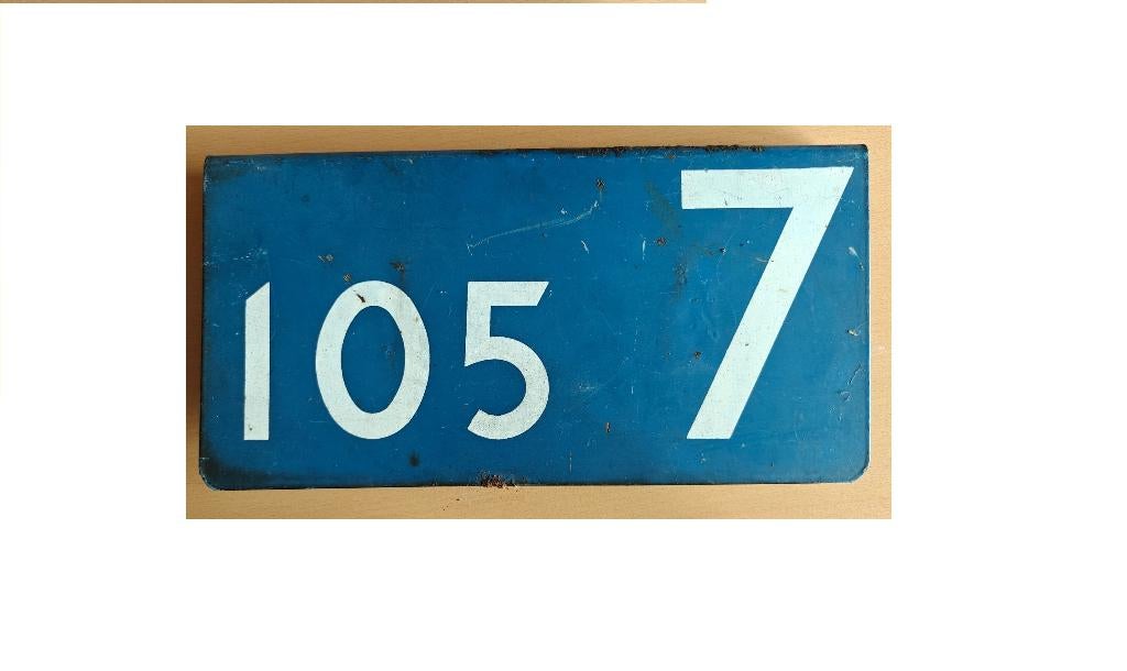 Origineel km bord station Zevenaar (km 105,7), Overige merken, Gebruikt, Gelijkstroom, Overige typen