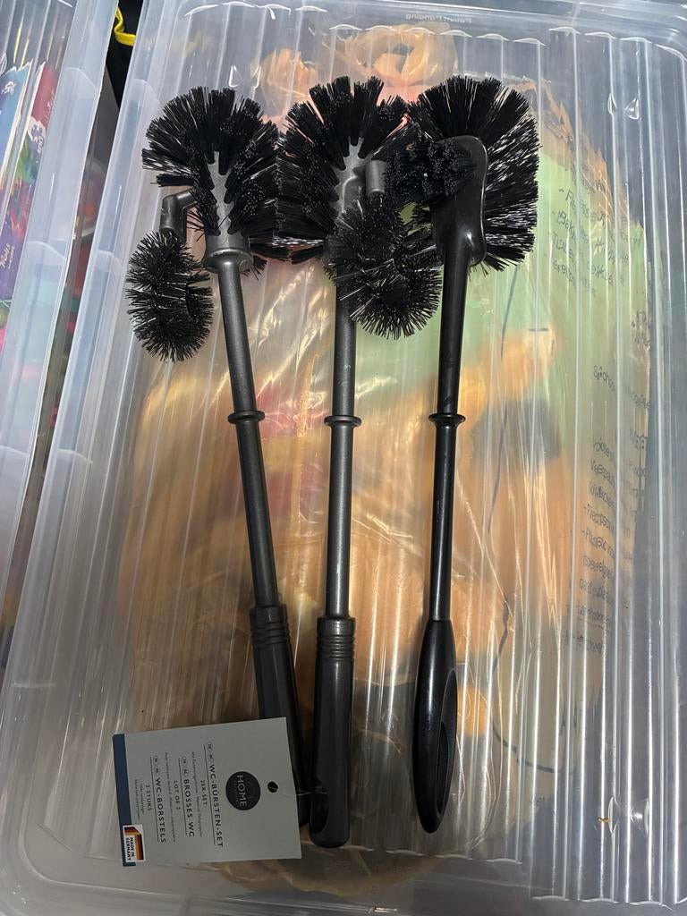 3 Nieuwe WC Borstels, Ophalen, Nieuw, Zwart, Overige typen