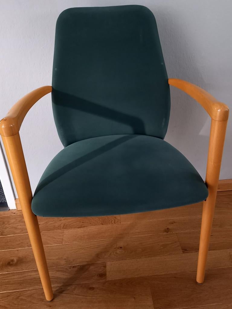 Twee groene eetkamerstoelen, Ophalen, Gebruikt, Twee, Overige kleuren