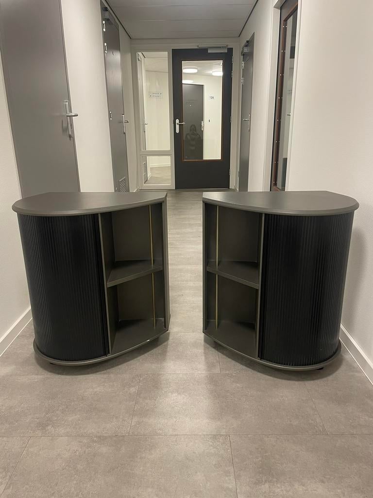 Twee Auping nachtkastjes- organische vorm, Ophalen, Gebruikt, Minder dan 45 cm, Minder dan 55 cm