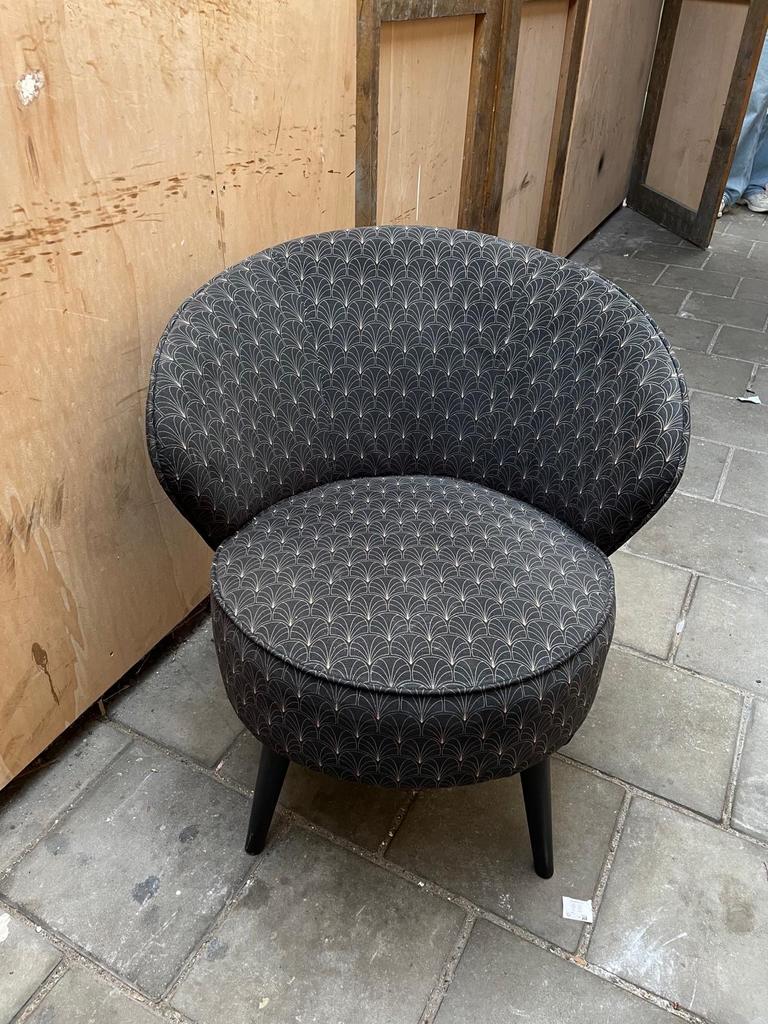 WOOOD artifort stijl retro fauteuil, Ophalen, Minder dan 75 cm, Zo goed als nieuw, Stof