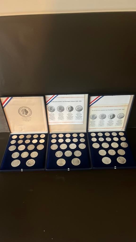 3 practige zilverschatten Juliana., Ophalen of Verzenden, Koningin Juliana, Zilver