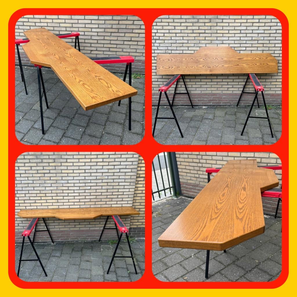 079. Heel Mooi Eiken Houten Werkblad, Ophalen