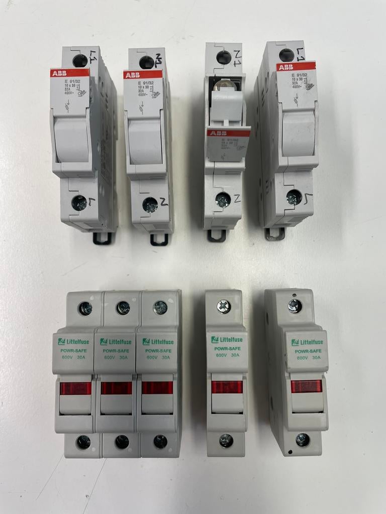 ABB zekering houders patroonlastscheider, Ophalen of Verzenden, Gebruikt