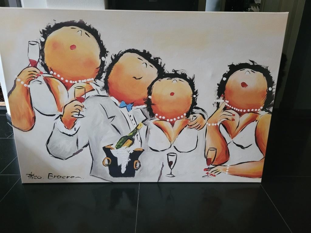 Dikke dames schilderij (theo broeren), Antiek en Kunst, Ophalen