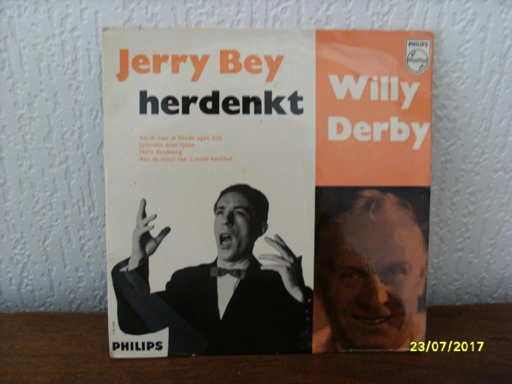 Jerry Bey EP - Jerry Bey Herdenkt Willy Derby -----1714, Gebruikt, Verzenden, 7 inch, EP