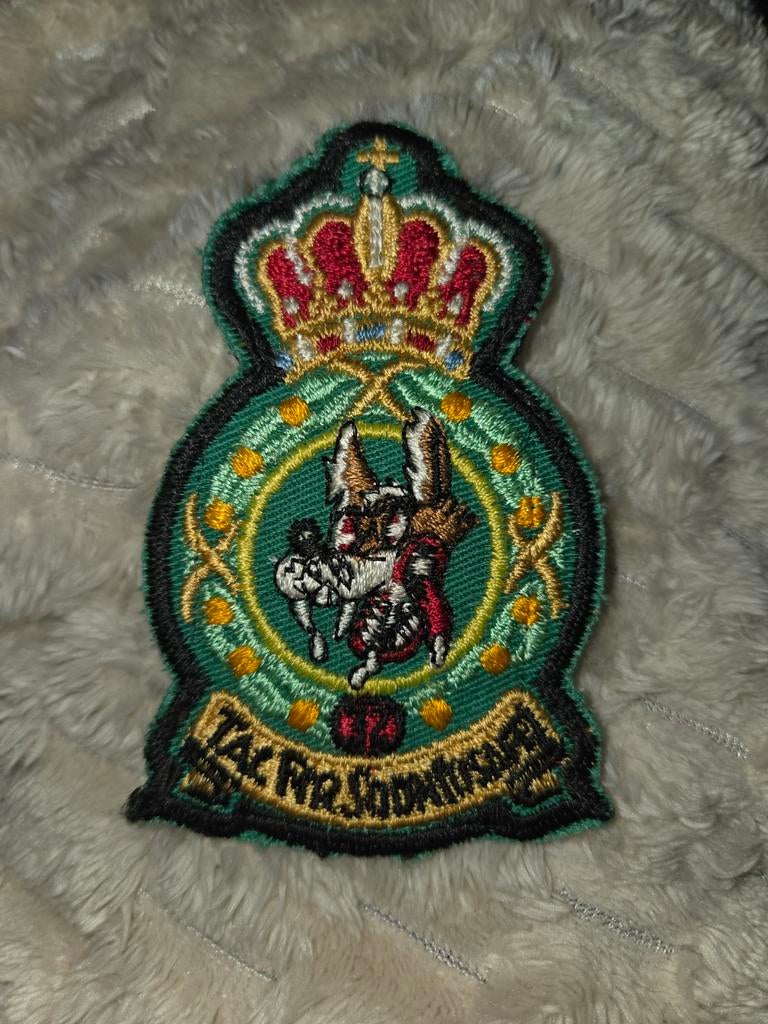 32TFS Wolfhounds Militaire Patch - Geborduurd Embleem, Ophalen of Verzenden, Luchtmacht, Nederland, Embleem of Badge