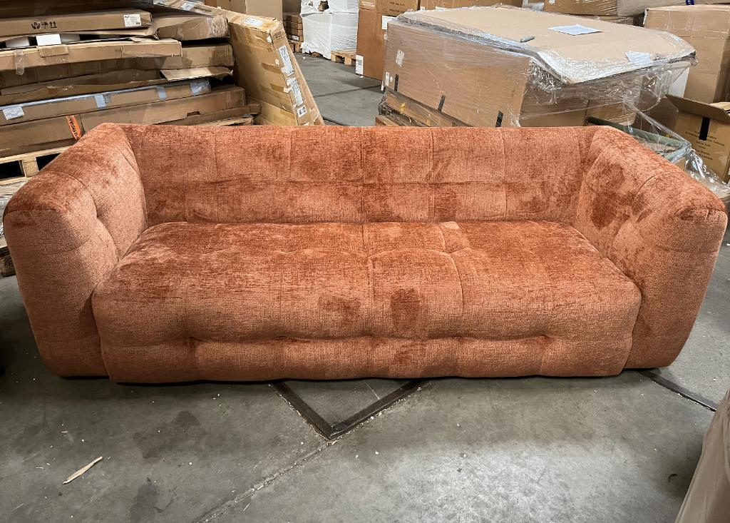 by fonQ Mush 3-zitsbank Chenille Bruin | Van €1199, nu, Byfonq, Byfonq, Nieuw, 75 tot 100 cm