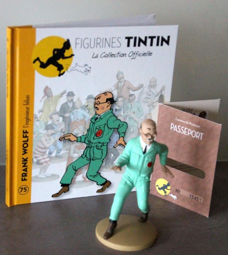 Moulinsart figurine n 75 Wolff Tintin Hergé Kuifje, Verzamelen, Stripfiguren, Verzenden, Kuifje, Zo goed als nieuw, Beeldje of Figuurtje