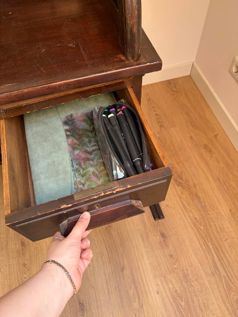 Antiek houten rolluikbureau met ladeblok, Antiek en Kunst, Ophalen