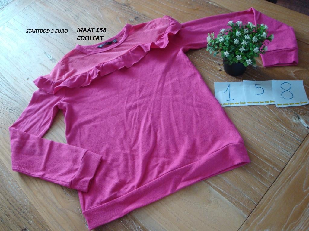 roze longsleeve coolcat, Meisje, Coolcat, Ophalen of Verzenden, Zo goed als nieuw
