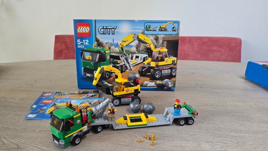 Lego City 4203 graafmachine en vrachtwagen, Ophalen of Verzenden, Zo goed als nieuw