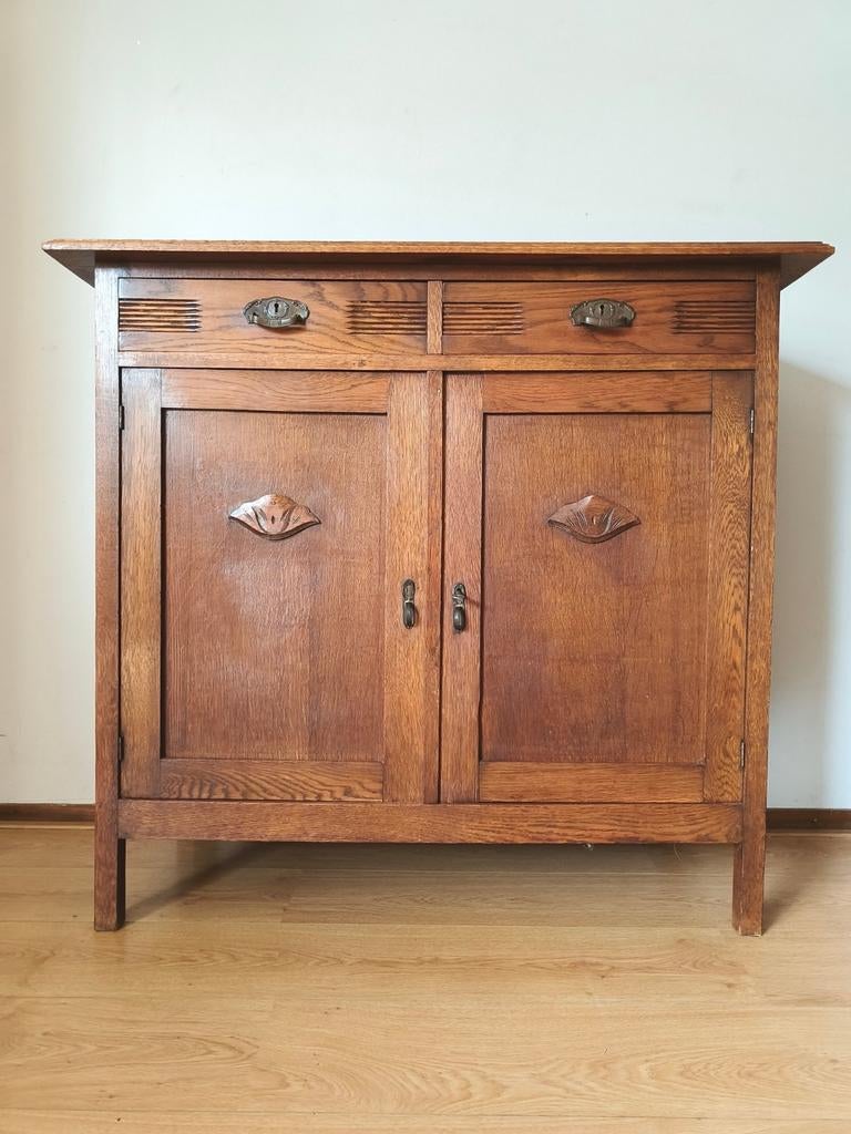 Prachtige antieke commode - dressoir brocante ladekast hout, Ophalen, Voetruimte, Minder dan 50 cm, 100 cm of meer