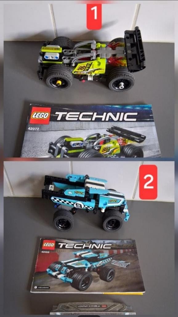 2 lego technic Buggy racewagen pull-back complete sets, Ophalen of Verzenden
