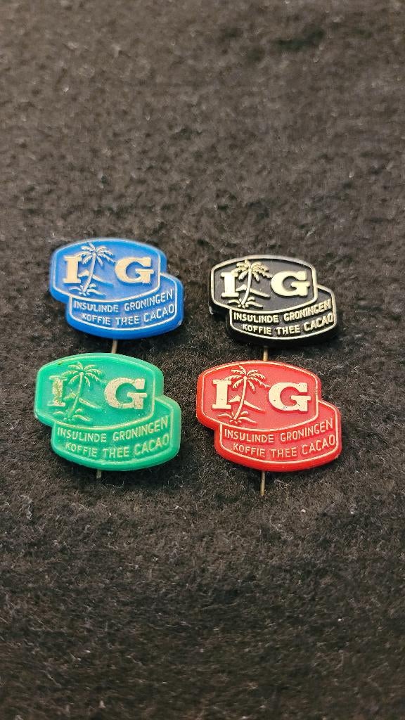 Insulinde koffie Groningen speldjes, Verzenden, Zo goed als nieuw, Merk, Speldje of Pin
