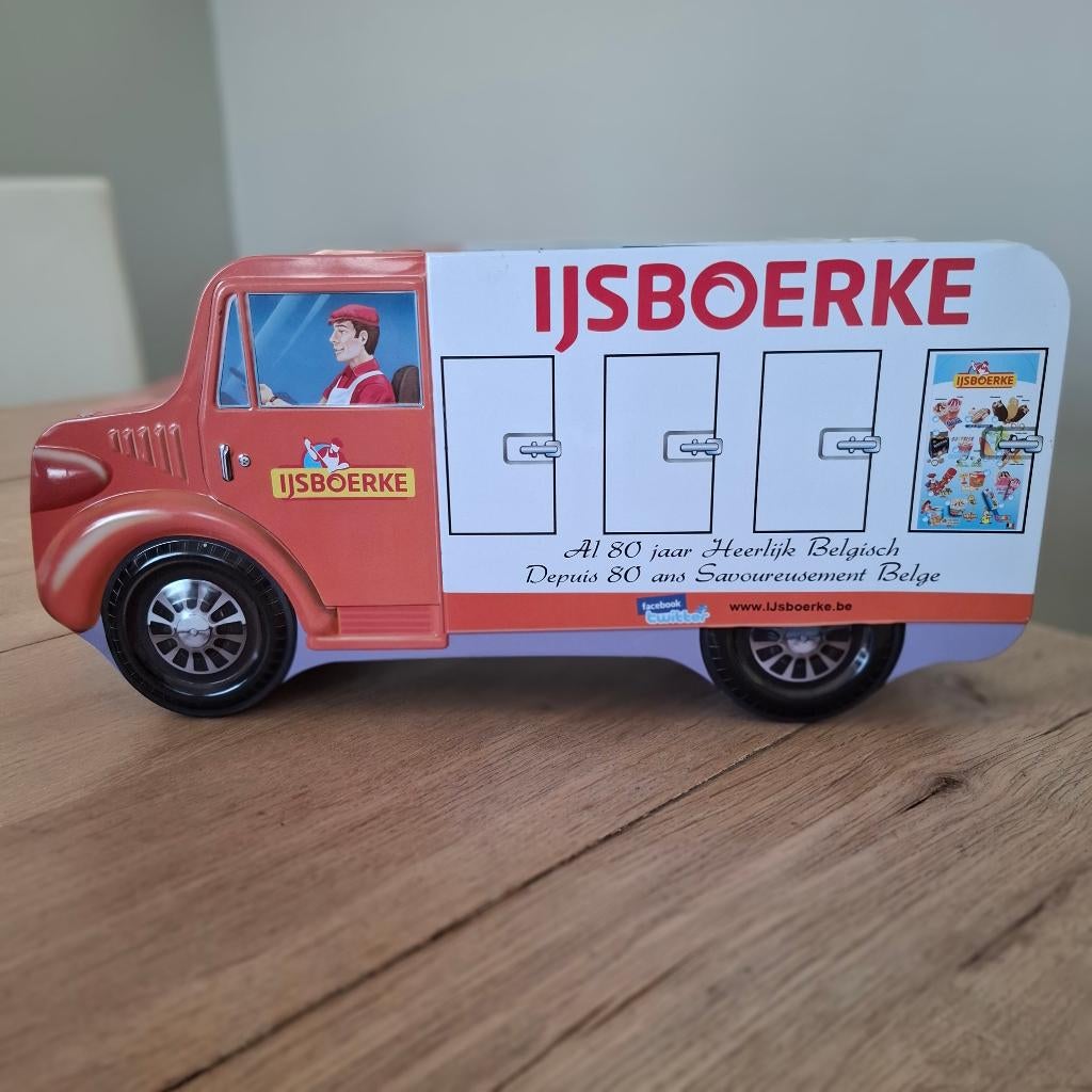 Vintage blik bestelbus / auto ijsboerke happy 80 birthday, Verzamelen, Blikken, Ophalen of Verzenden, Zo goed als nieuw, Overige