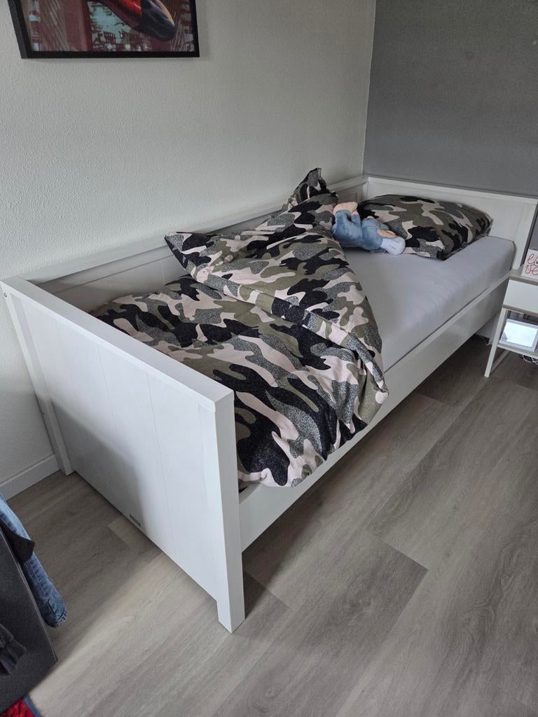 Bopita Basic Wood Bedbank 90x200 met bedlade en kast XL, Ophalen of Verzenden, Gebruikt, Eenpersoons, Jongens