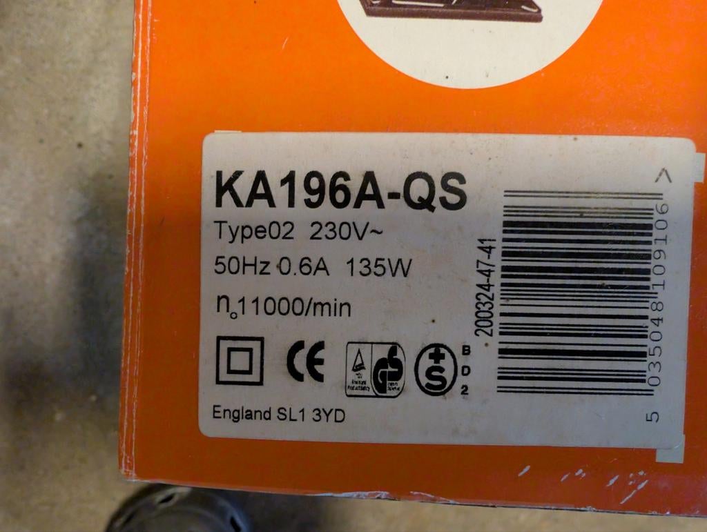 Black & Decker KA196A schuurmachine - gebruikt, Ophalen of Verzenden, Gebruikt, Minder dan 600 watt, Vlakschuurmachine