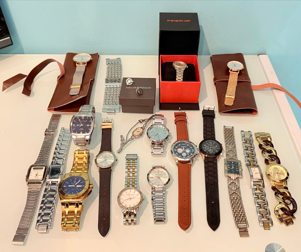 Partij Horloges Michael Kors Esprit Omega etc !!, Sieraden, Tassen en Uiterlijk, Horloges | Heren, Gebruikt, Polshorloge, Overige merken