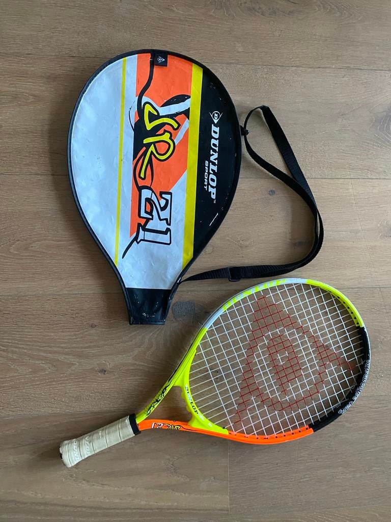 Dunlop CX 21 kindertennisracket met hoes, Sport en Fitness, Tennis, Ophalen, Gebruikt, Racket, Dunlop