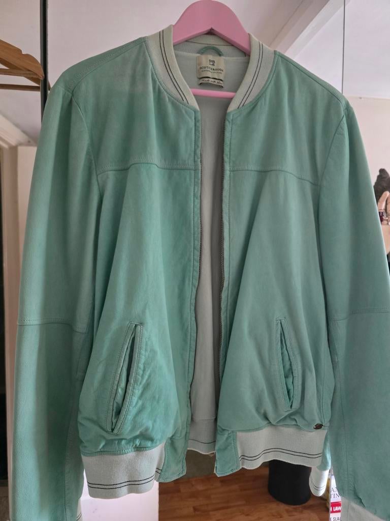 Scotch and Soda leren herenschoenen zomerjas, Ophalen of Verzenden, Zo goed als nieuw, Maat 56/58 (XL), Blauw