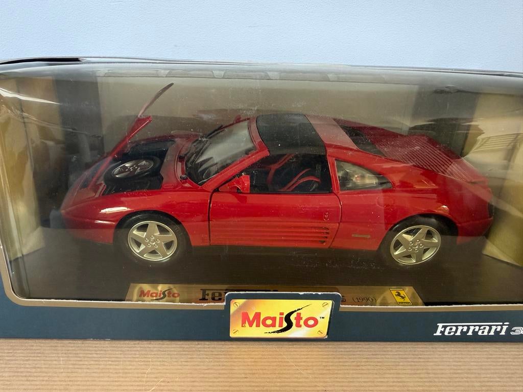 Maisto Ferrari 348ts schaal 1:18, Hobby en Vrije tijd, Modelauto's | 1:18, Ophalen, Zo goed als nieuw, Auto, Maisto