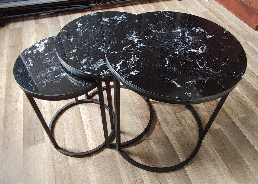 Set 3 luxe Keramische Salontafels – modern & elegant design., Ophalen, 100 tot 150 cm, 50 tot 100 cm, Minder dan 50 cm