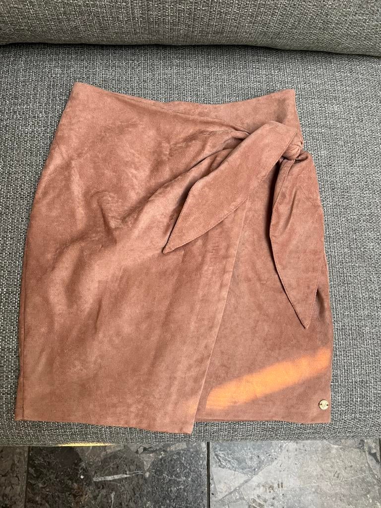 Oudroze korte rok van suède, merk Josh V, maat xs, Ophalen of Verzenden, Roze, Maat 34 (XS) of kleiner, Gedragen