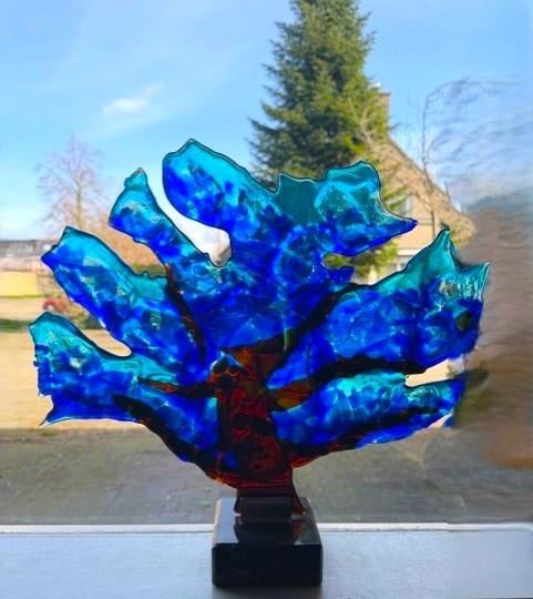 Glasfusie, glaskunst, life tree blues, Ophalen