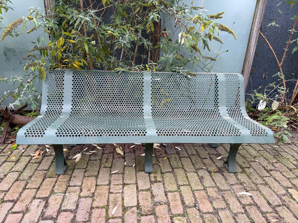 Metalen Tuinbank Klassiek tijdloos Engelse tuin romantisch, Ophalen, Gebruikt, Metaal