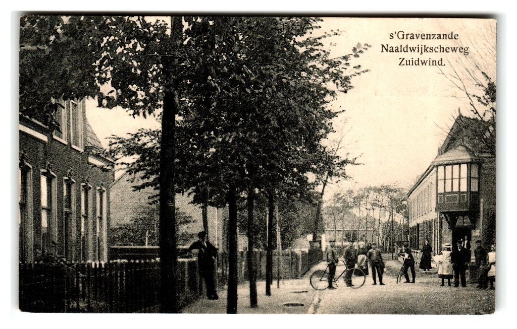 's-Gravenzande, Naaldwijkscheweg - Zuidwind, Verzamelen, Ansichtkaarten | Nederland, Gelopen, Zuid-Holland, Voor 1920, Verzenden