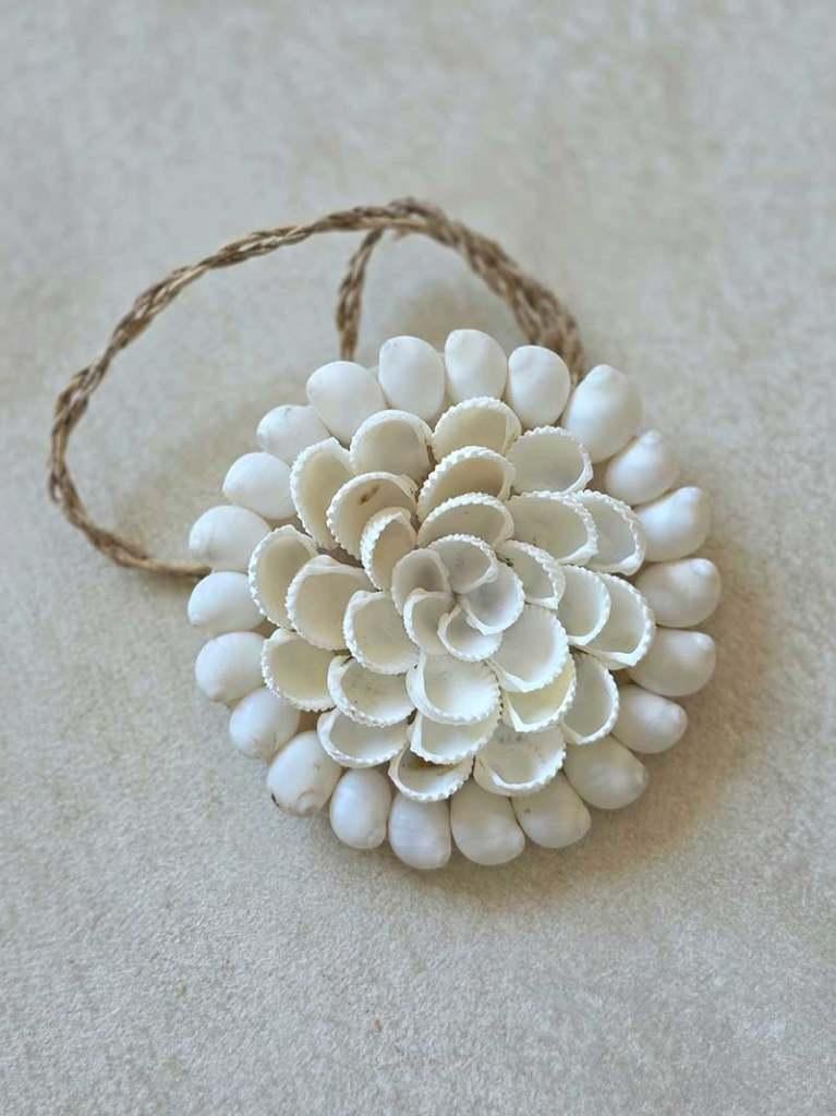 Rozen schelpen hanger 2 uit Bali, Ophalen of Verzenden, Tropical home, 6951nk, Nieuw