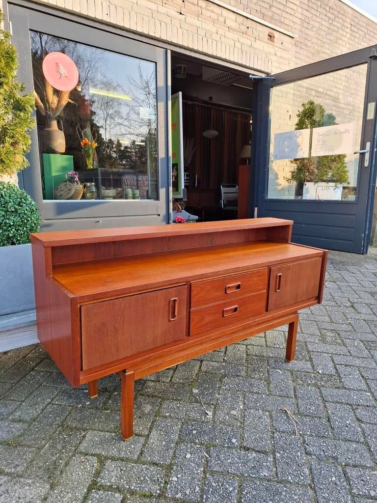 Vintage tv meubel teak kast wandkast wandmeubel, Ophalen, 100 tot 150 cm, Vintage, Mid-century modern, Zo goed als nieuw