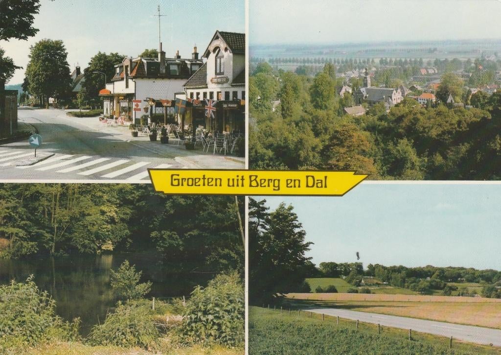 BERG EN DAL Terras Panorama's Groeten, Verzenden, 1980 tot heden, Gelopen, Gelderland