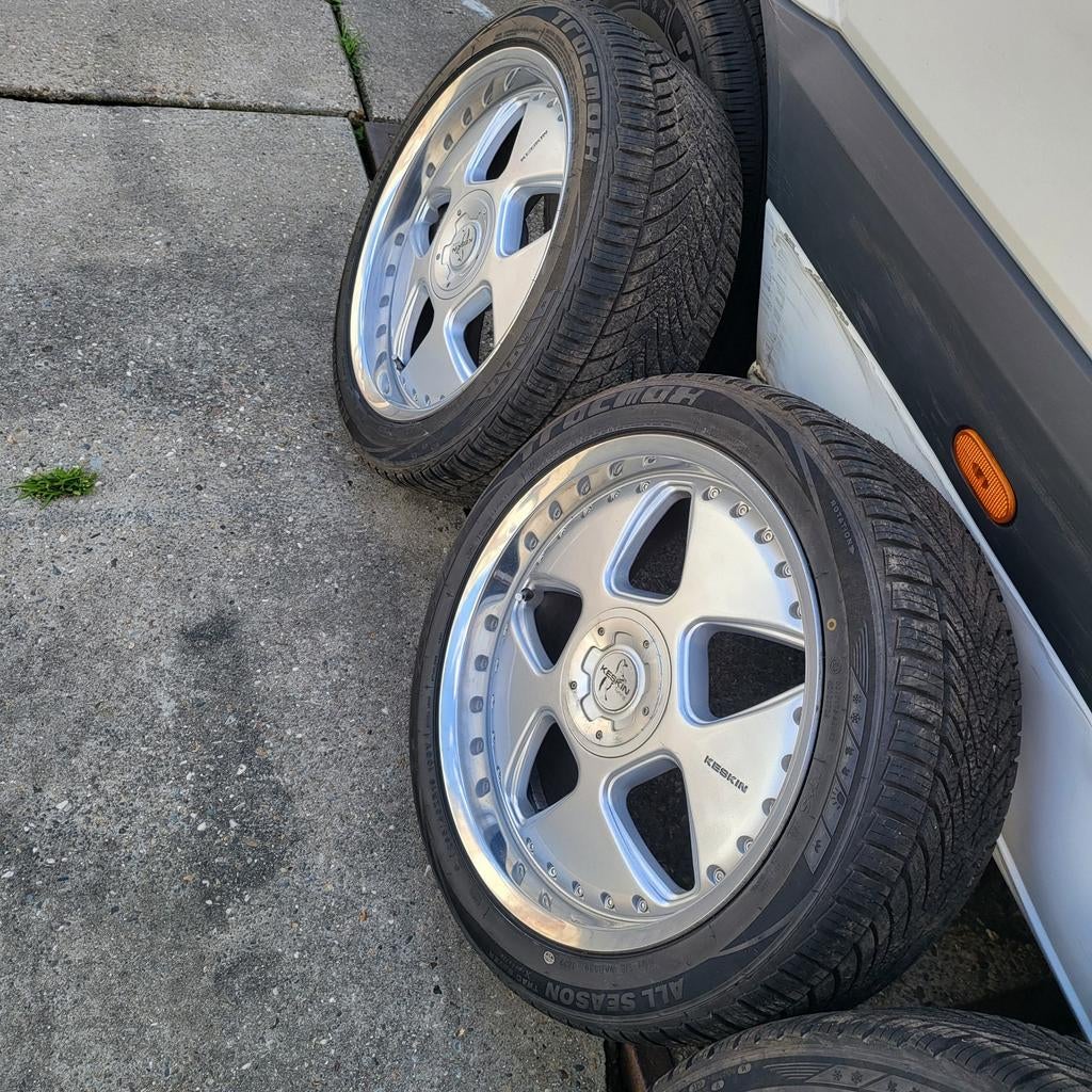 Keskin Kt5 19 inch velgen met All Season banden, 19 inch, Gebruikt, 255 mm, Banden en Velgen