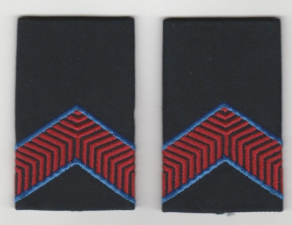 Set rang Marechaussee (KMar) - Marechaussee 3e kl (donkerbla, Ophalen of Verzenden, Marechaussee, Nederland, Embleem of Badge