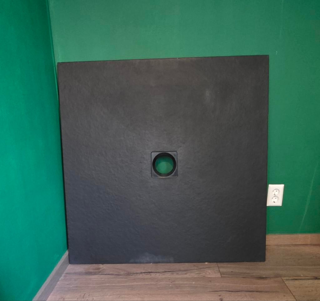 Douchebak 100x100cm Vierkant Mineraalmarmer Zwart Maxaro, Ophalen of Verzenden, Nieuw, Steen, Douche