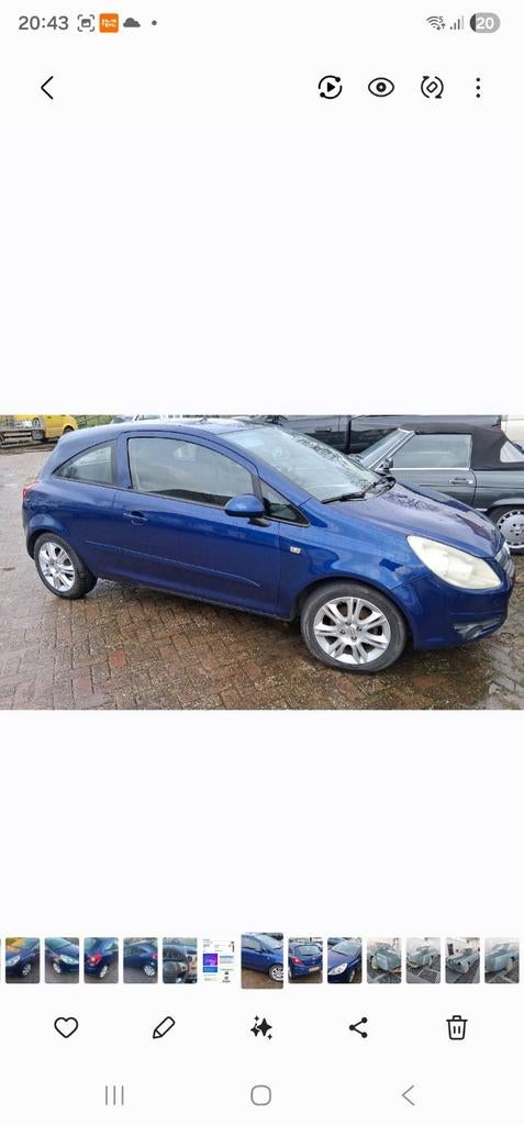 Opel Corsa 2007, Zwart, Blauw, Handgeschakeld, Particulier