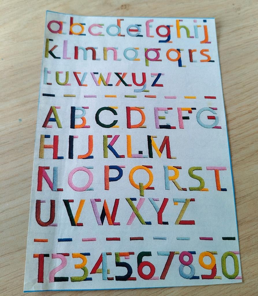 MARGRIET STRIJK PATROON ALFABET*LETTERS & CIJFERS, Hobby en Vrije tijd, Verzenden, Zo goed als nieuw, Handborduren, Patroon