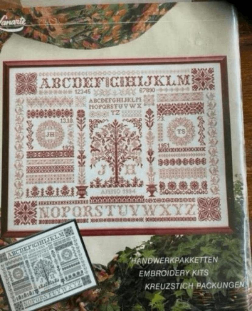 BORDUURPAKKET LANARTE MERKLAP ZELDZAAM, Hobby en Vrije tijd, Borduren en Borduurmachines, Verzenden, Nieuw, Handborduren, Borduurpakket