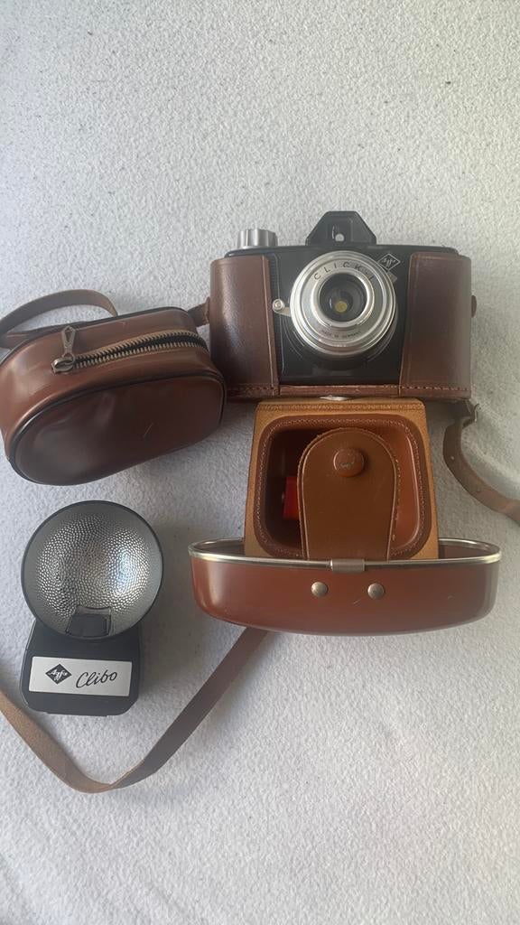 Vintage oude Click-I Agfa camera, Ophalen, 1940 tot 1960, Fototoestel