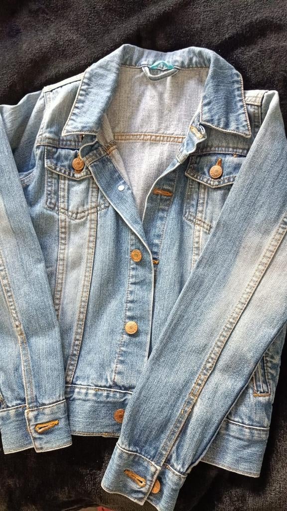 HEMA Spijkerjasje spijkerjas jongen meisje 134 140, Verzenden, Zo goed als nieuw, Meisje, Jas