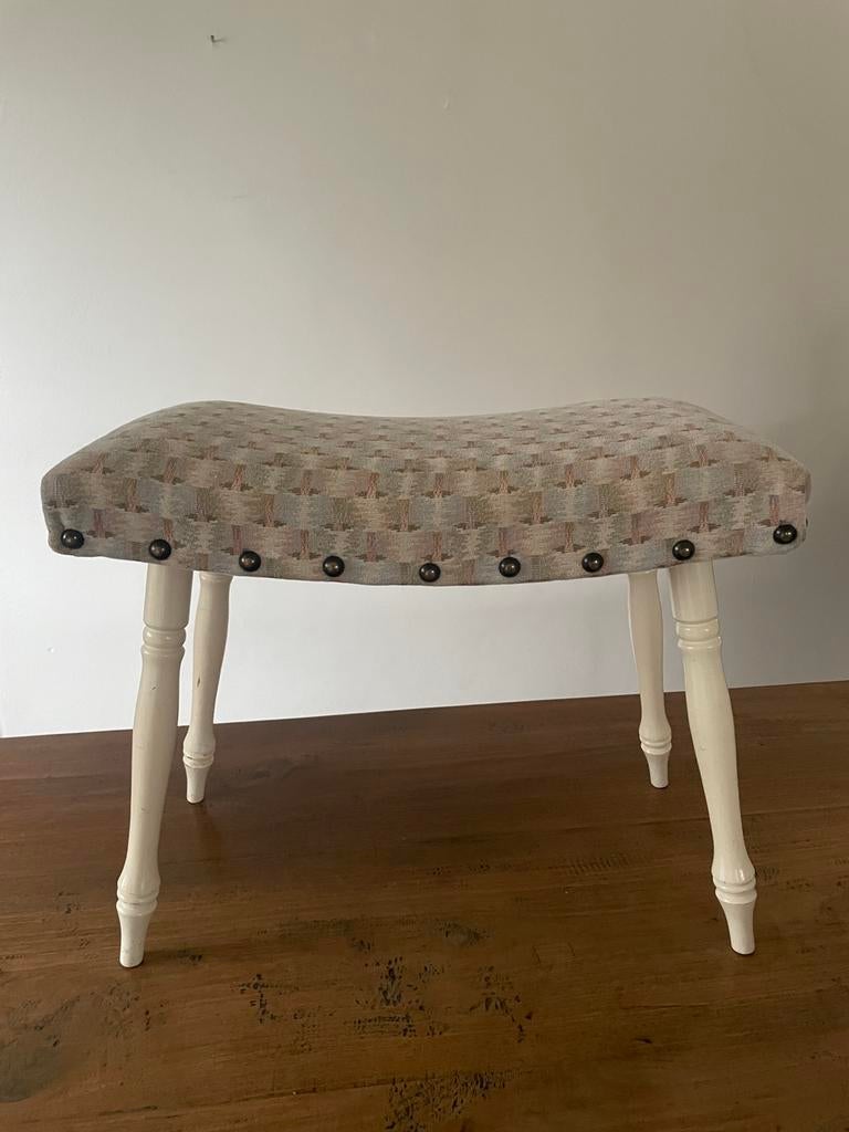 Vintage voetenbankje, Antiek en Kunst, Curiosa en Brocante, Ophalen