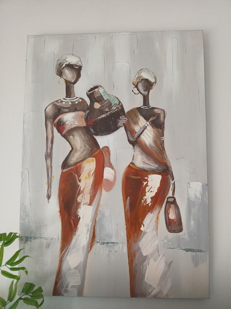 Schilderij op canvas - Afrikaanse vrouwen - 70x100cm, Ophalen
