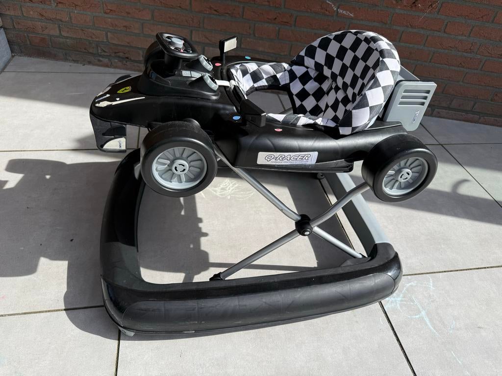 Qute Q-Racer Loopstoel Zwart - 2-in-1 Loopstoel & Duwwagen, Ophalen, Gebruikt