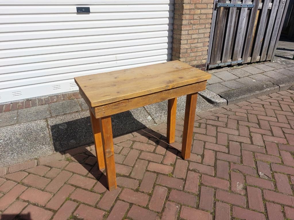 Side table van steigerhout, Ophalen, Zo goed als nieuw, Rechthoekig, 75 cm of meer