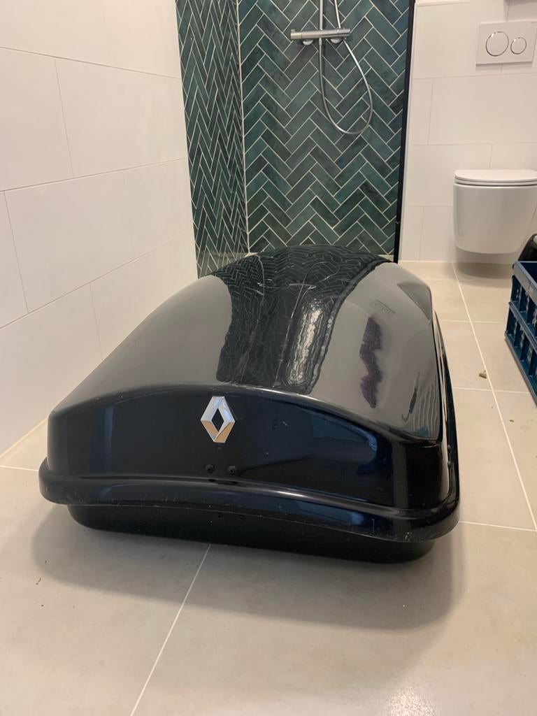 Dakkoffer Renault zwart met bevestigingsbeugels, Ophalen, Gebruikt