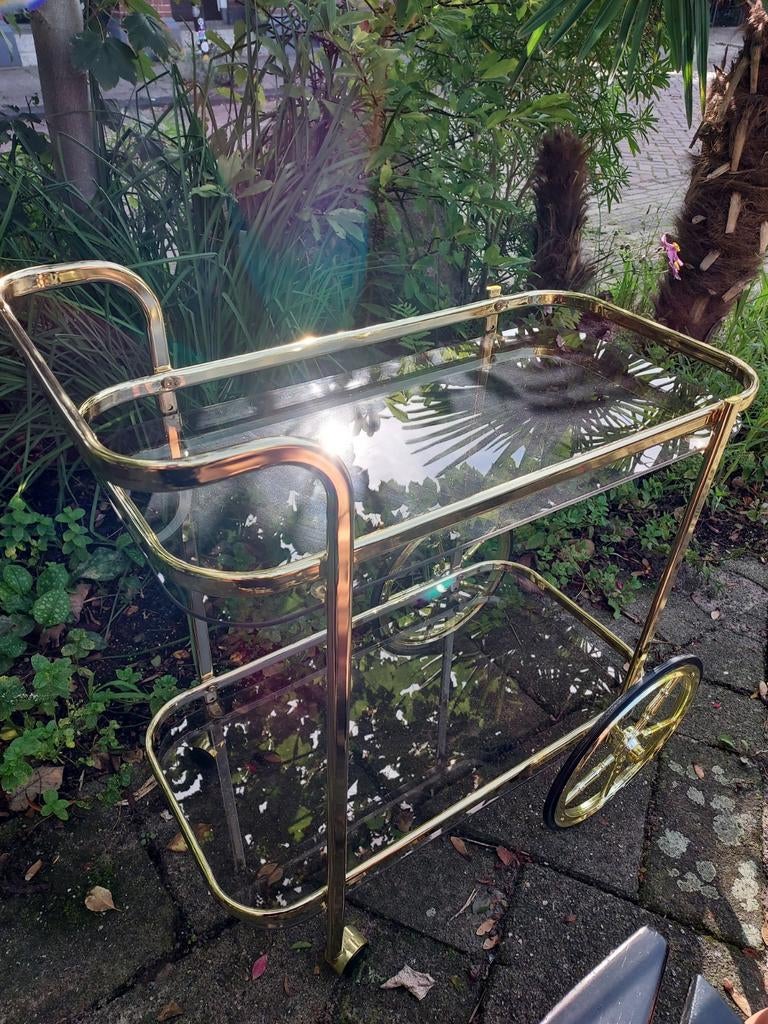 Prachtige Hollywood Regency bartafel/serveerwagen, Antiek en Kunst, Ophalen