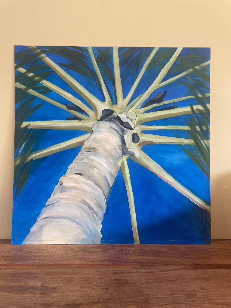 Palmboom schilderij, Ophalen