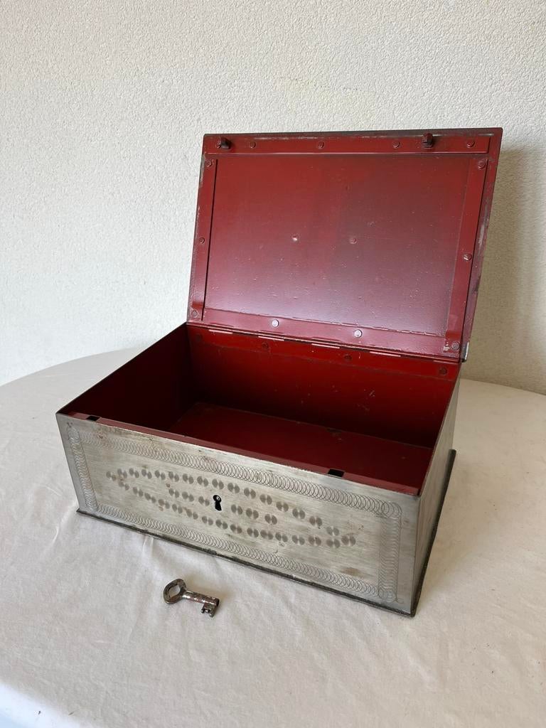 Vintage Beaumont Geldkist Kluis Geldkistje Kluisje Safe, Minder dan 50 cm, 50 tot 100 cm, Ophalen of Verzenden, Zo goed als nieuw